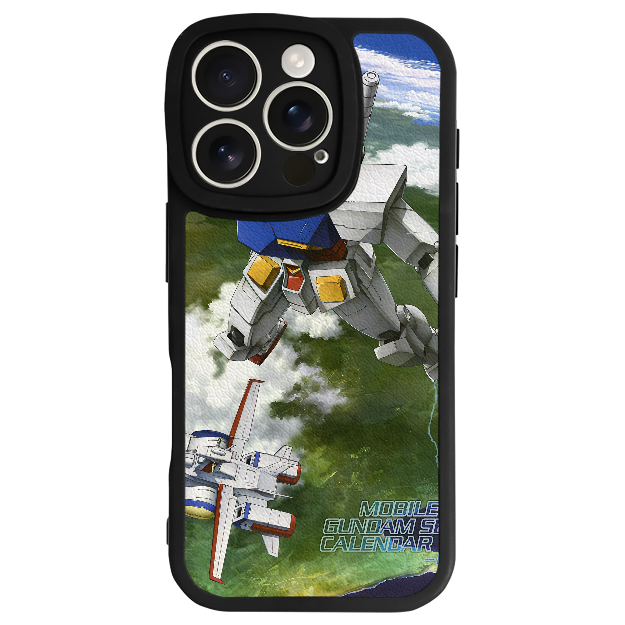 （画像用） 機動戦士ガンダム Mobile Suit Gundam 【iPhone 16シリーズ対応】シリコンスマホケース（レザー調） 材質：シリコン